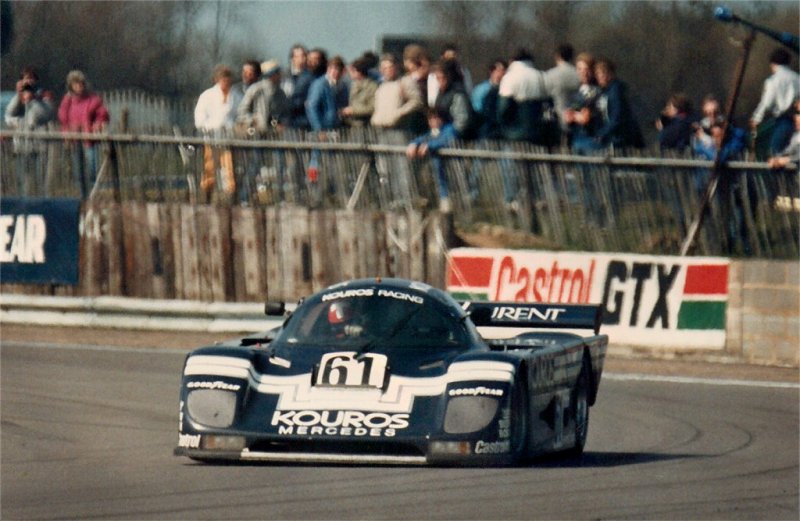 Sauber Mercedes at Silverstone 1986 